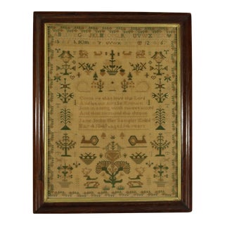 Antique Sampler, 1849, by Jane Joslin For Sale