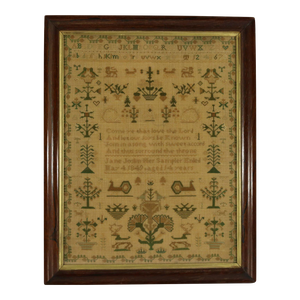 Antique Sampler, 1849, by Jane Joslin