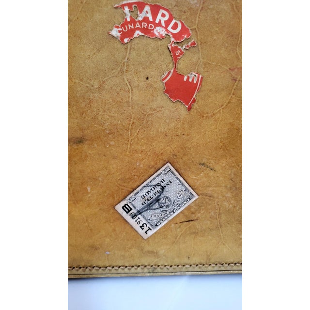 1920s Vellum Steamer Travel Storage Trunk With Provenance For Sale - Image 9 of 18