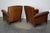 Vintage Dutch Cognac Leather Club Chairs, Set of 2 For Sale - Image 16 of 18
