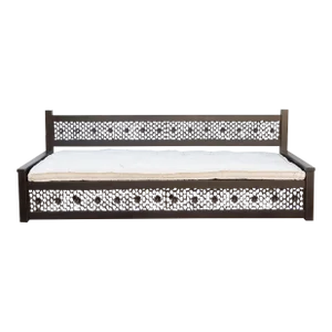 9 Ft Long Floral Carved Daybed