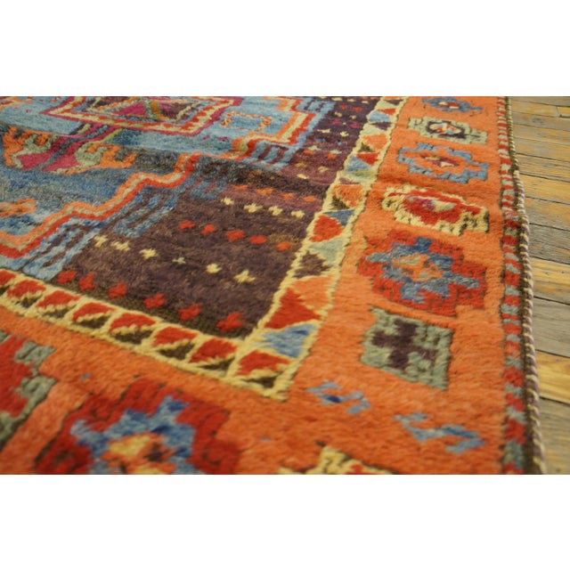 Antique Turkish Yuruk rug. Measures: 3'7" x 11'0".