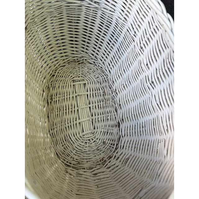 Antique Painted Gathering Willow Basket With Top Handle For Sale - Image 14 of 18