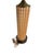 Textile Mid-Century Geometric Table Lamp With Textured Column and Drum Shade For Sale - Image 7 of 9