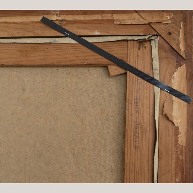 Gold Ramon Trulls Pons, Impressionist Haystack Landscape, Oil on Canvas For Sale - Image 8 of 9