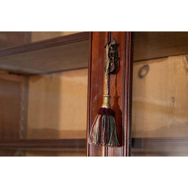 Brown English Glazed Mahogany Bookcase, 1860s For Sale - Image 8 of 18