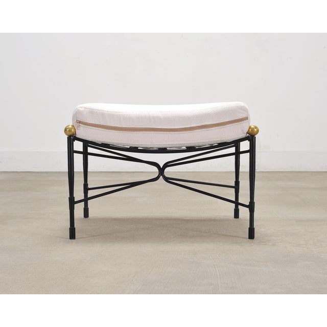 Pair of Mario Papperzini Amalfi Iron Lounge Chairs and Ottomans For Sale - Image 12 of 18