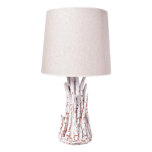 Pico White Ceramic Lamp by Barracuda Interiors For Sale