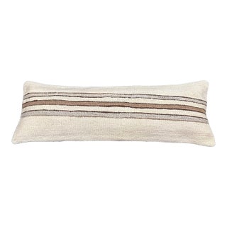 Turkish Hemp Pillow Cushion Natural Beige Brown Cushion Cover 14x40 For Sale