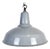 Industrial British Grey Enamel Factory Pendant Lamp from Benjamin Electric Manufacturing Company, 1960s For Sale
