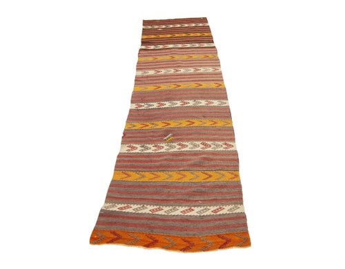 Striped Vintage Turkish Kilim Runner Rugs
