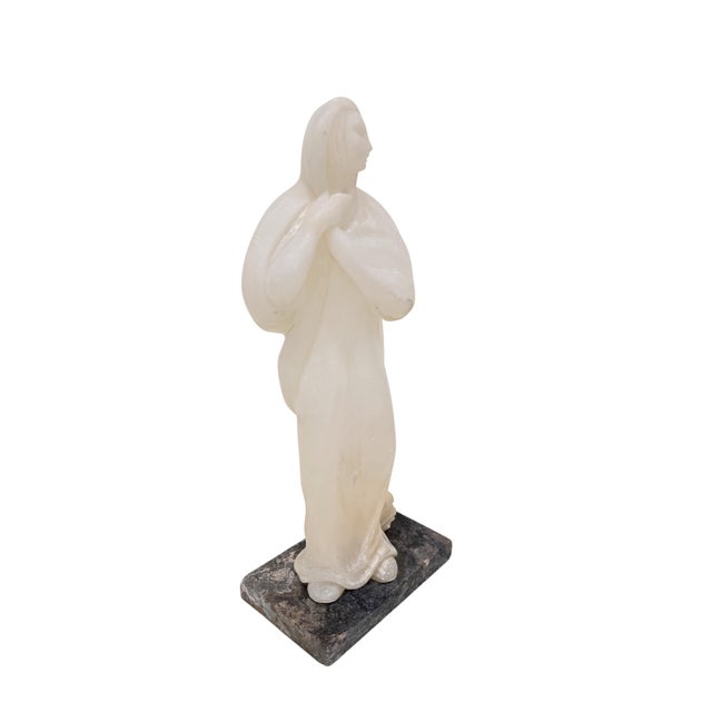 Figurative Antique Alabaster Woman Figure For Sale - Image 3 of 4