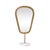 2020s Matthew Izzo Home Micah Small Aged Gold Table Top Mirror on Marble Pedestal Stand For Sale - Image 5 of 5