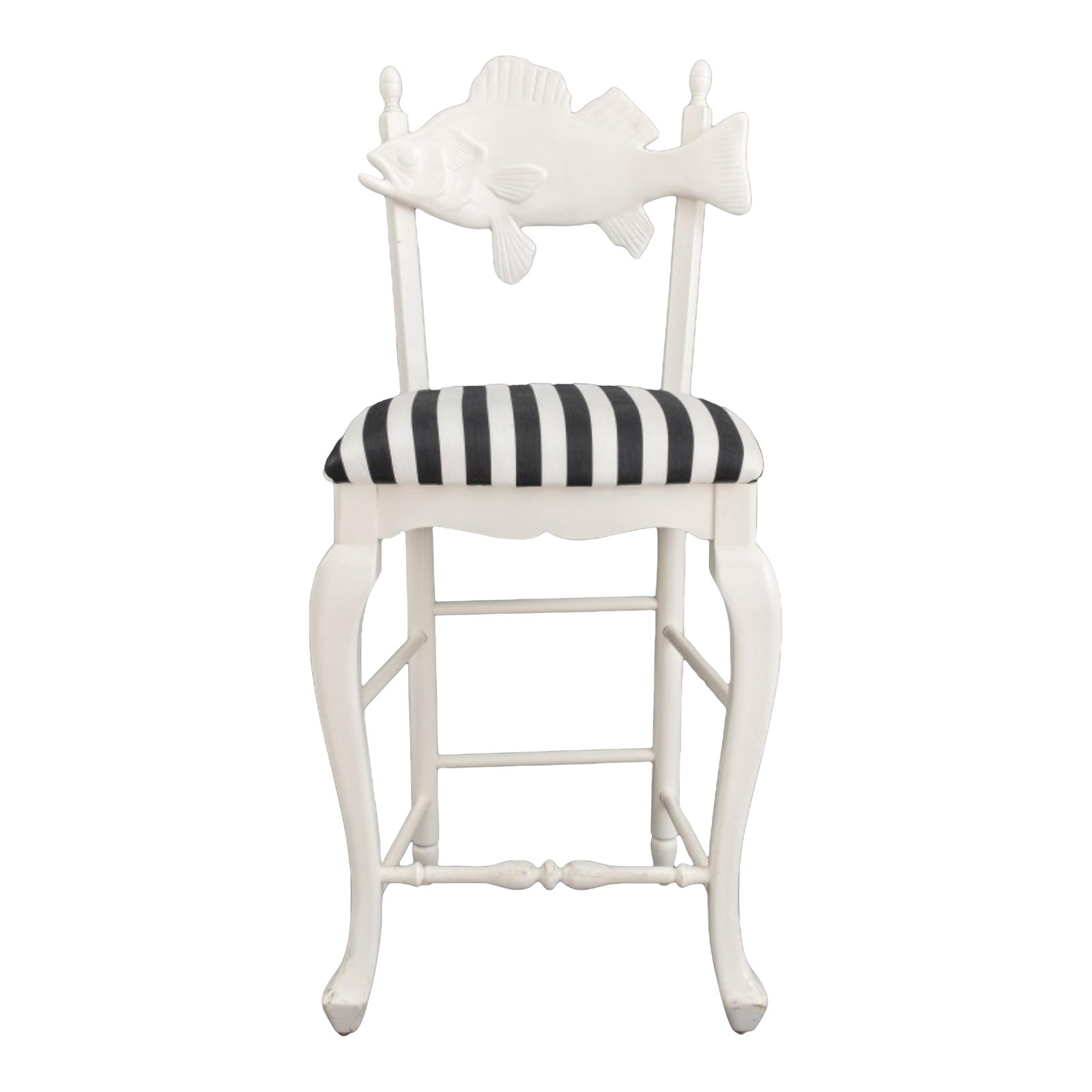 MacKenzie Childs Freckle Fish Bar Stool | Chairish