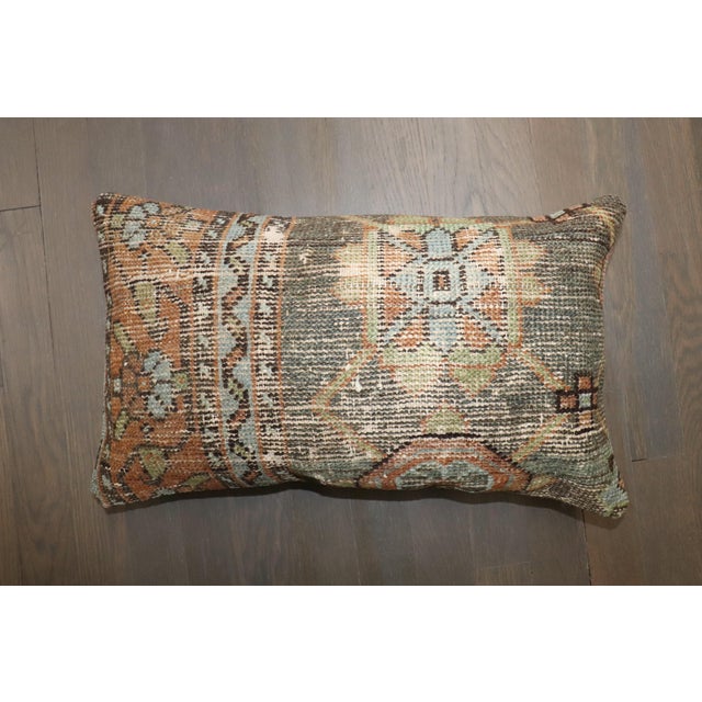 Pillow made from an early 20th-century Antique Persian Kurd Rug . Zipper closure and poly-fill provided. Measures: 11'' x...