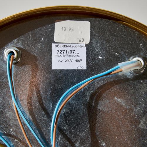 Brass Wall Lamp from Sölken Leuchten, 1970s For Sale - Image 12 of 13