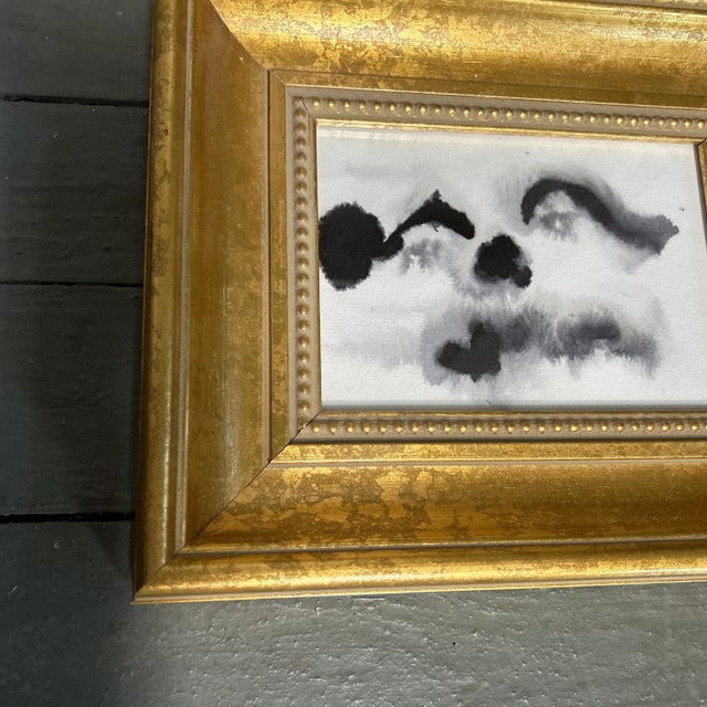 Contemporary original abstract face watercolor painting. Measures 7x5 or approximately 11.5x9.5 framed. Check out my shop...