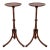Mid Twentieth Century Solid Wood Regency Style Tall Pedestal Display Plant Stands With Mahogany Finish, Pair For Sale
