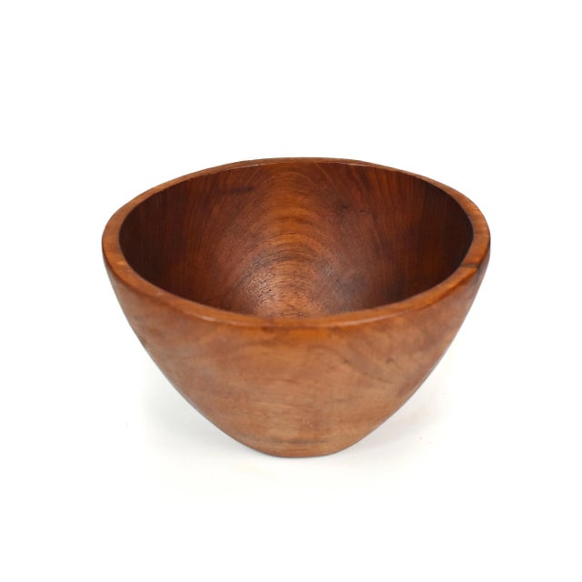 Vintage Carved Small Dolphin Genuine Teak Wood Bowls - Set of 5 For Sale - Image 6 of 8