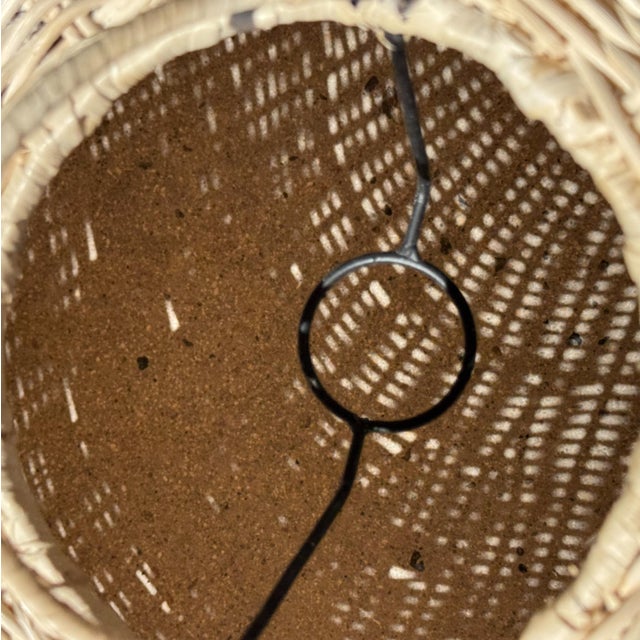 1980s Large Rattan Tulip Pendant Light, 1980s For Sale - Image 5 of 11