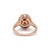 Ladies 14k Rose Gold Garnet Halo Diamond Cocktail Ring, Size 5.5 For Sale In Houston - Image 6 of 9