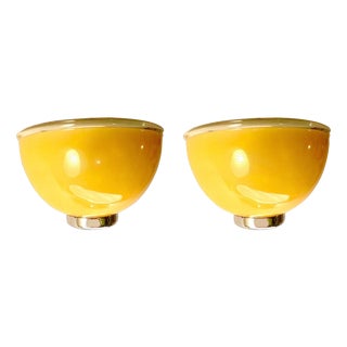 Gilt Murano Glass Wall Lights by Artemide for Vistosi, Italy, 1990s, Set of 2 For Sale