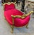 Baroque 1990s Baroque Style Red Velvet Tufted Bench For Sale - Image 3 of 5