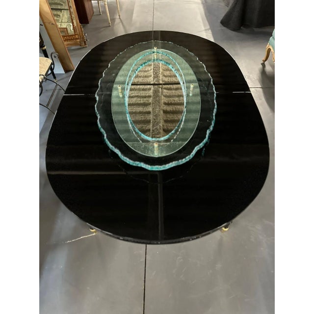 Mid-Century Modern Italian Mid-Century Modern Fontana Arte Oval Glass Mirror or Plateau or Tray For Sale - Image 3 of 12