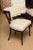 1940s Vintage 1940's Grosfeld House Regency Wood Side Chairs With Cream and Off White Leopard Upholstery Pair Of For Sale - Image 5 of 10