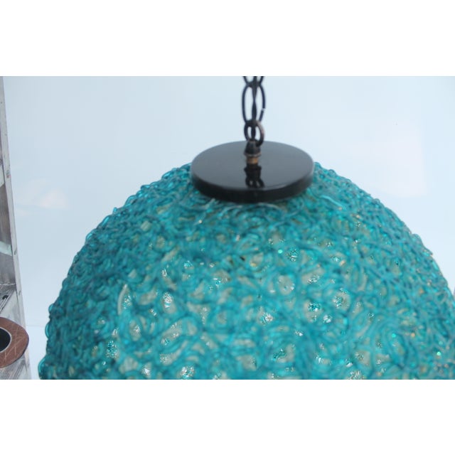 Vintage Blue Lucite Spaghetti Hanging Swag Lamp Chairish