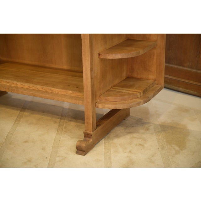 Brown Art Deco Modernist Oak Shelf, 1940s For Sale - Image 8 of 13