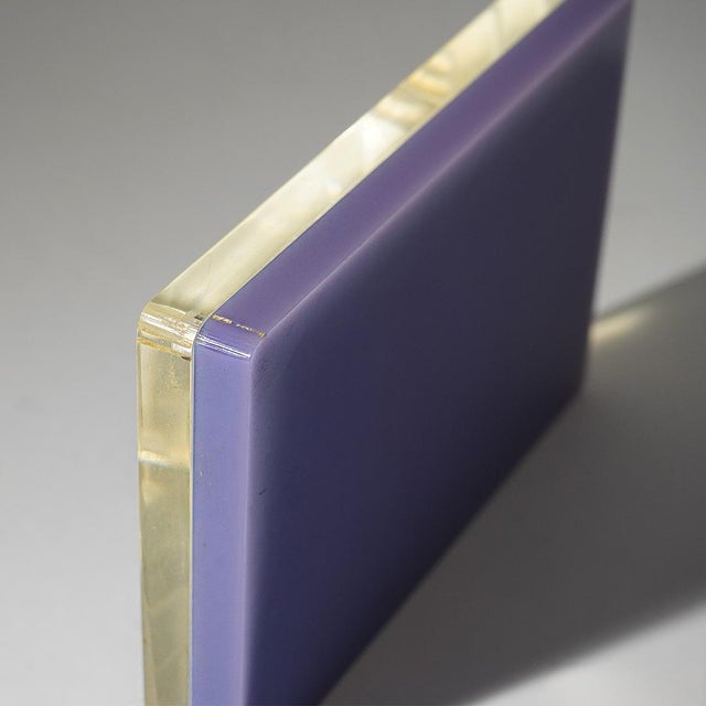 Blue and Clear Photo Frames, 1970s, Set of 2 For Sale - Image 12 of 14