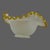 Glass Vintage Fenton Milk-Glass Crimped Ruffled Amber Yellow Edge Candy Dish Bowl For Sale - Image 7 of 9