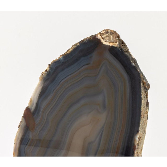 Late 20th Century Polished Banded Agate Mineral Specimen For Sale - Image 5 of 10