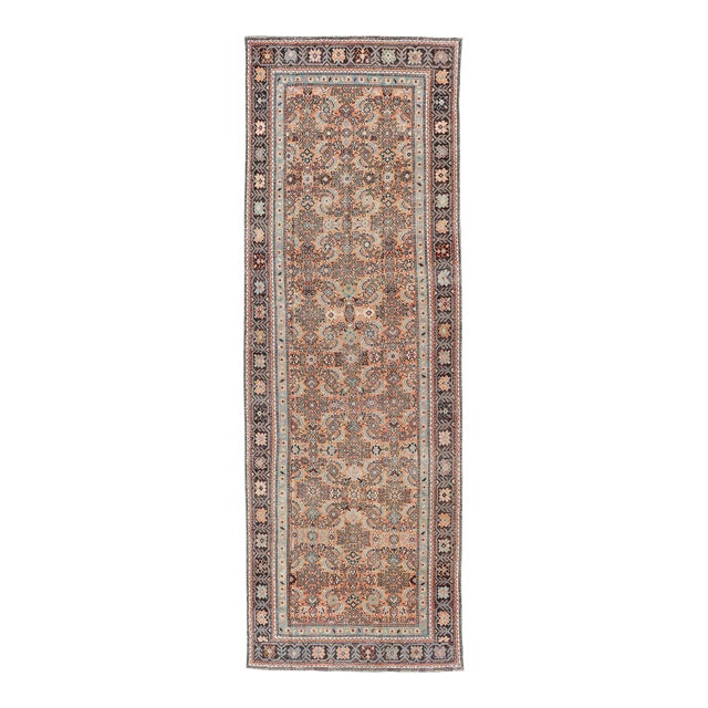 Antique Persian Runner in Herati Design 3' 10" X 12' For Sale