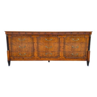 Vintage Baker French Empire Directoire Walnut Lowboy Dresser 1960s For Sale