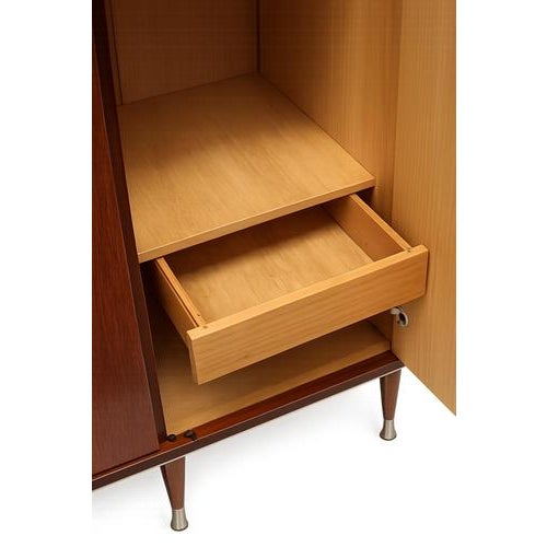 Five-Door Teak Wardrobe with Hanging Section and Shelves For Sale - Image 4 of 9