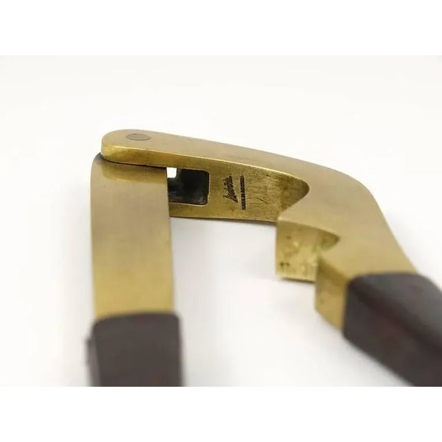 Mid-Century Brass and Leather Nutcracker attributed to Carl Auböck, Austria, 1950s For Sale - Image 3 of 9