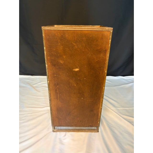 Brass Late 19th Century English Repoussé Brass Umbrella Stand With Figural Tavern Scene Relief For Sale - Image 8 of 8