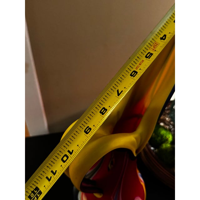 Glass Vintage Azerbaijan Hand-Blown Art Glass Sculptural Vase, 20”h For Sale - Image 7 of 10