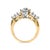 10K Yellow Gold 1.00 Cttw Diamond Starburst Ring Band (H-I Color, I1-I2 Clarity) - Ring Size 7 For Sale - Image 4 of 6