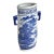 Vintage Blue & White Chinoiserie Landscape Amphora Vase With Double Handles, Mid-Century For Sale