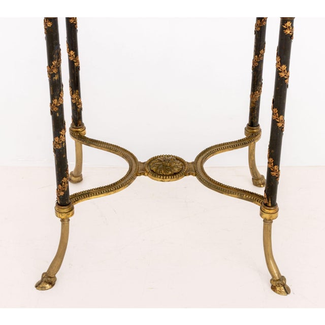 Mid 20th Century Louis XVI Style Brech d'Alep Marble Top and Gilt Metal Mounted Side Table For Sale - Image 5 of 11