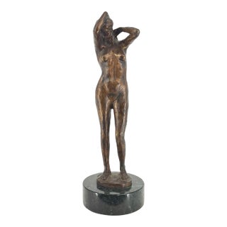 1980s Franco Vianello Lost-Wax Figurine Sculpture - Solace For Sale