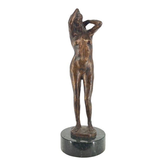 1980s Franco Vianello Lost-Wax Woman Figurine Sculpture - Solace For Sale