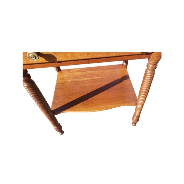 1950s Willett Furniture Wildwood Cherry TwoDrawer Side Table