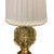 French table lamp from the 20th century. A brass base with a superimposed mirror, its edge wavy, supports a gilt brass...