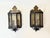 Gold Louis XV Bronze Brass Wall Lanterns in Faceted Glass, Germany, 1970s, Set of 2 For Sale - Image 8 of 18
