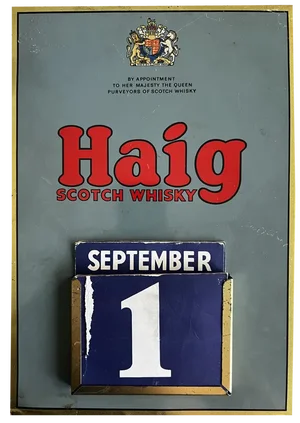 Haig Scotch Whiskey Calendar, 1950s