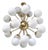 21st Century Nova Natural Brass Matte White Murano Sputnik Chandelier by Fabio LTD For Sale